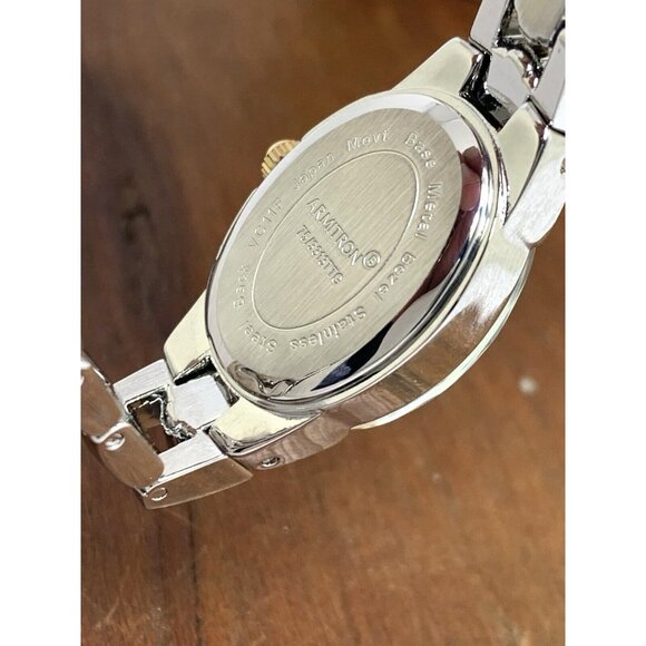 Armitron Women's Watch 75/3313TTG Silver Dial Quartz Two Tone Steel Petite 17mm - Picture 6 of 13